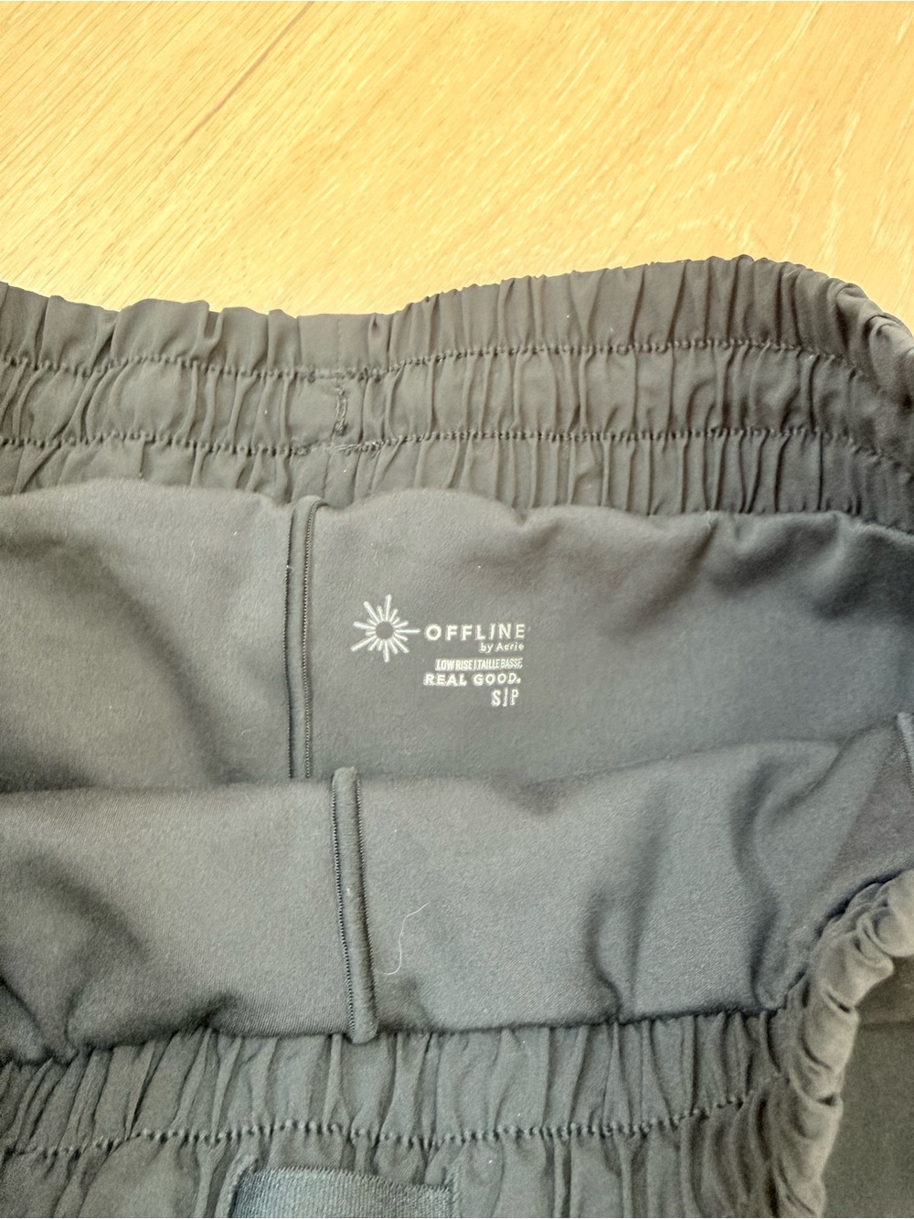 Women's Black Ruched Side Tie Active Shorts - Picture 2 of 4